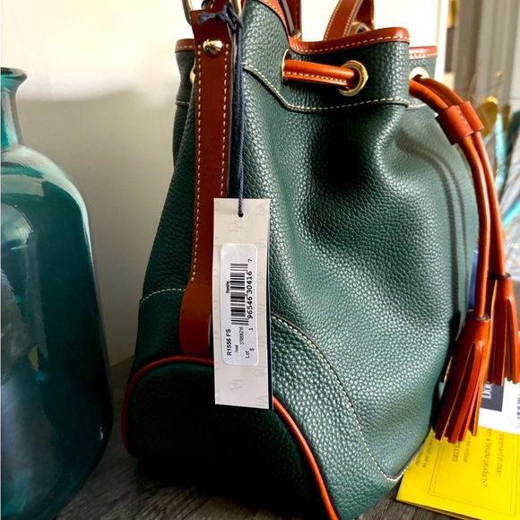 Dooney & Bourke Bucket Drawstring Bag in Forest - Picture 2 of 4